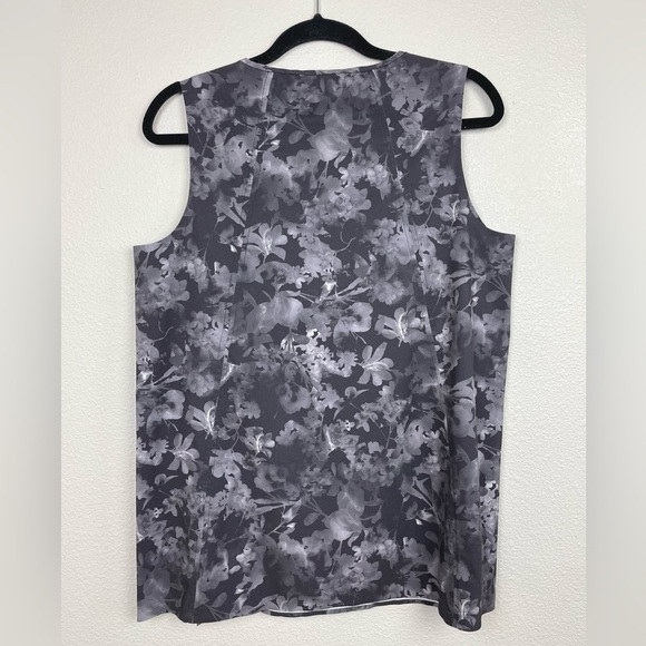 Athleta Women's Medium Zephyr Refined Tank Top Black Lumen Floral Activewear Gym - Picture 9 of 14